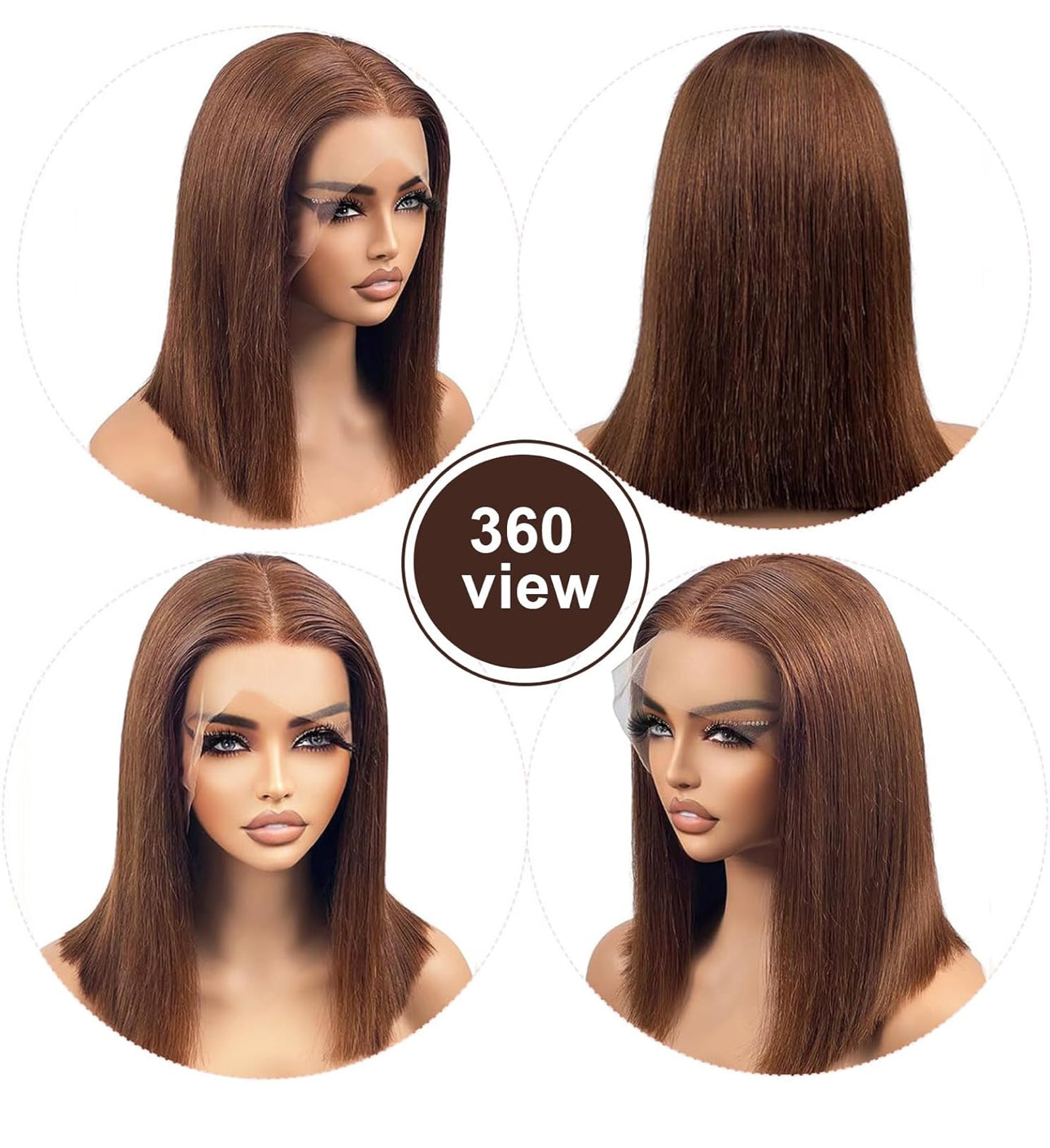 14” Chocolate 13x4 Glueless BOB