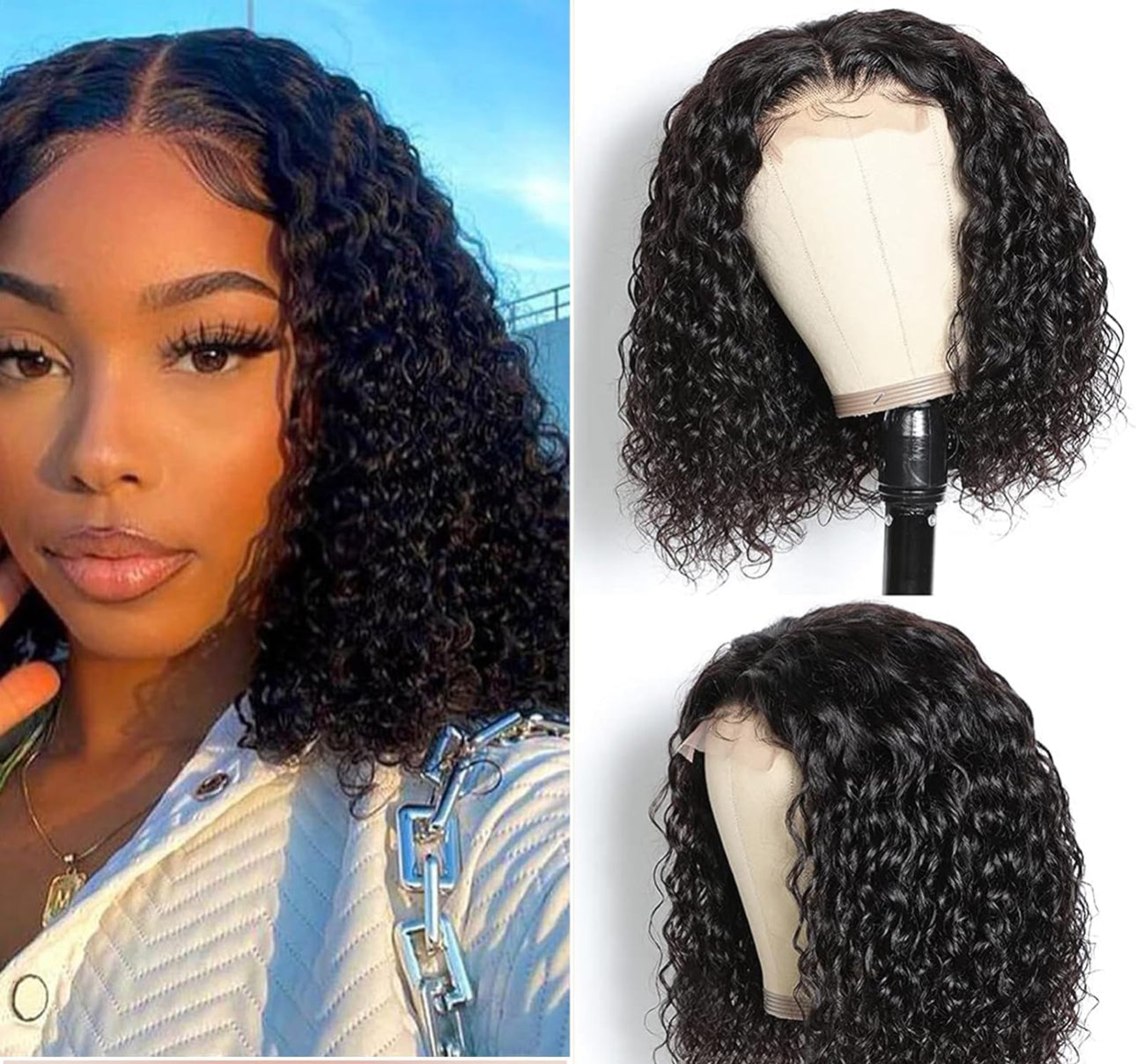 12” Curly 13X4 Glueless BOB