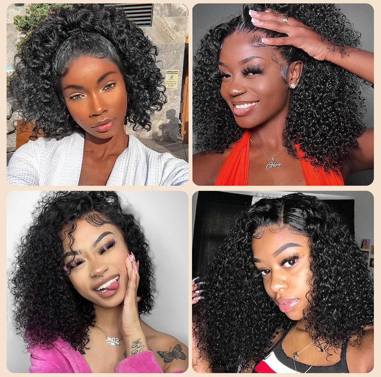 12” Curly 13X4 Glueless BOB