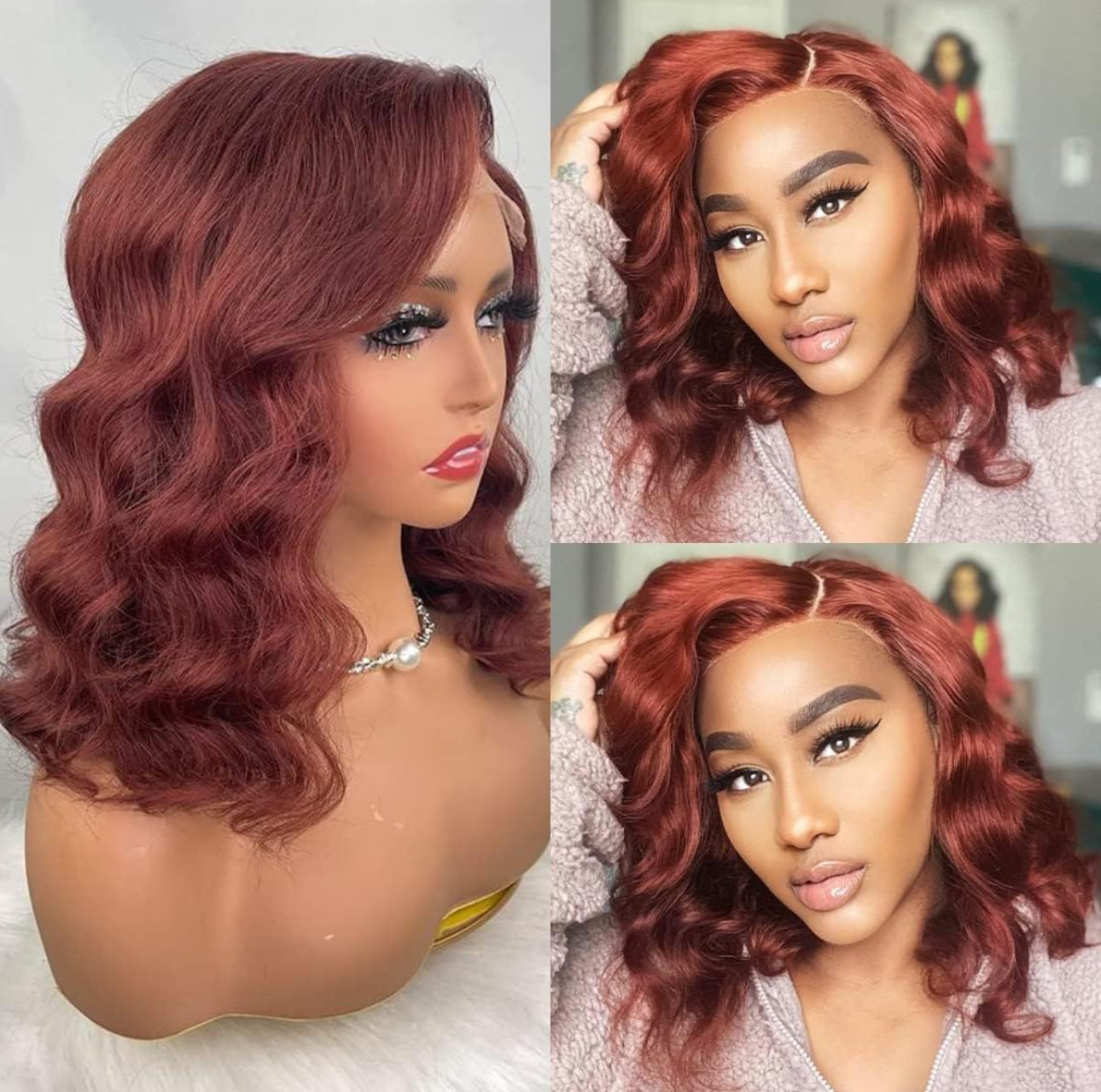 14” Reddish-Brown 13X6 Glueless BOB