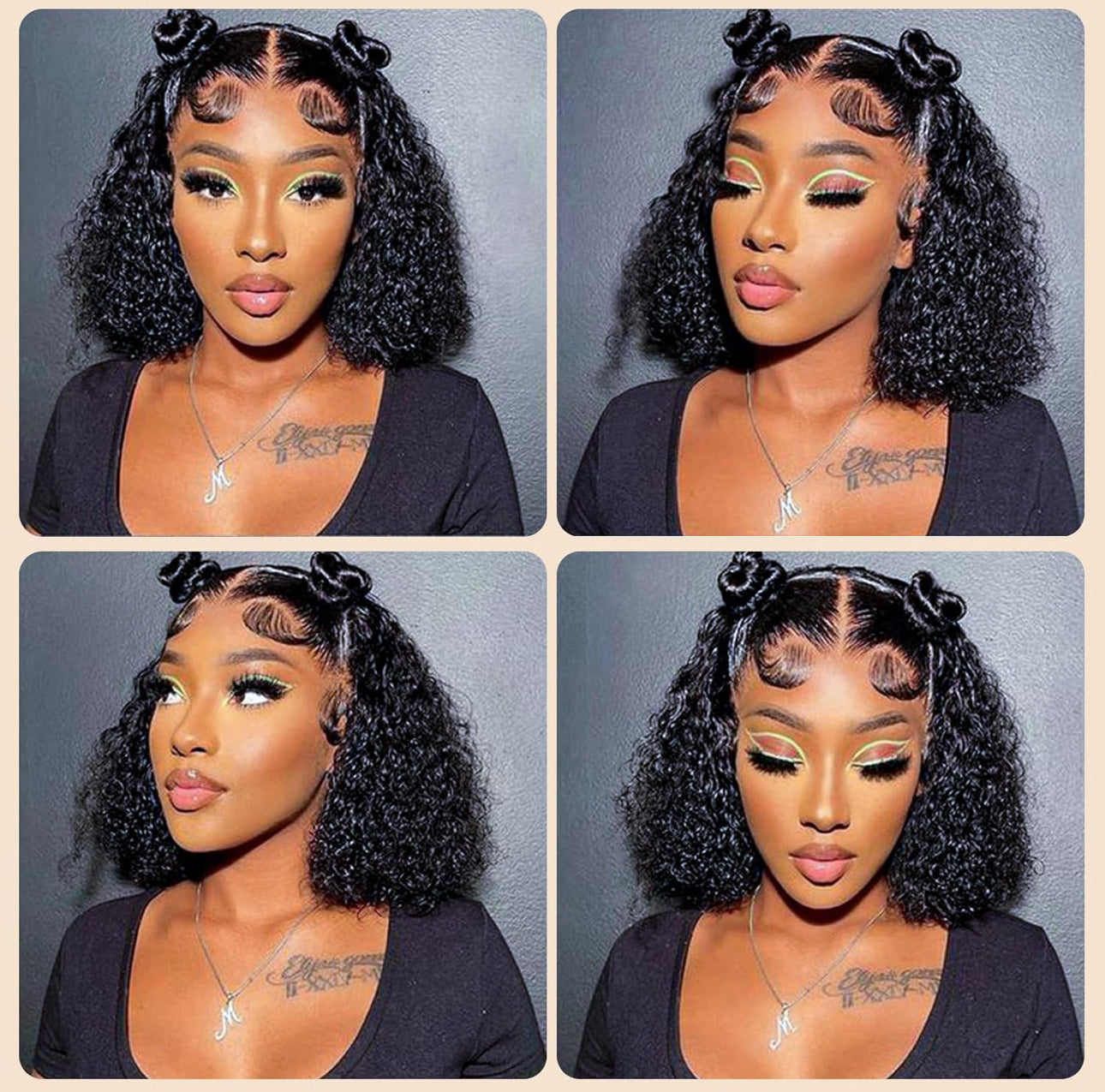 12” Curly 13X4 Glueless BOB