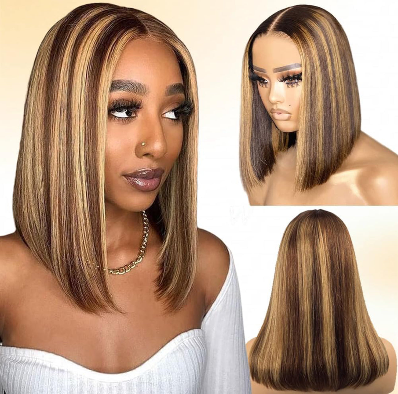 14” HIGHLIGHT 5x5 Closure Glueless BOB