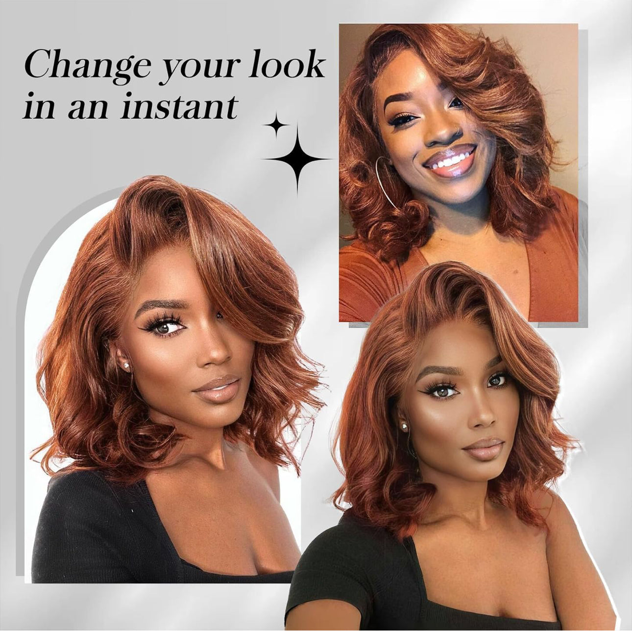 14” Reddish-Brown 13X6 Glueless BOB