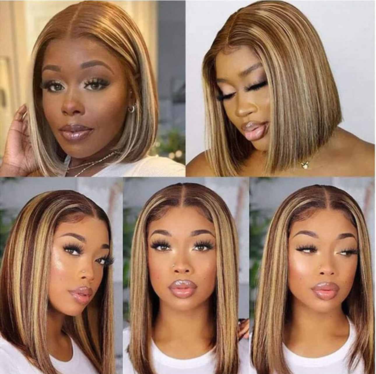 14” HIGHLIGHT 5x5 Closure Glueless BOB