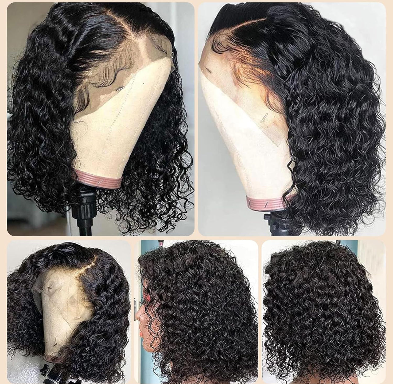 12” Curly 13X4 Glueless BOB