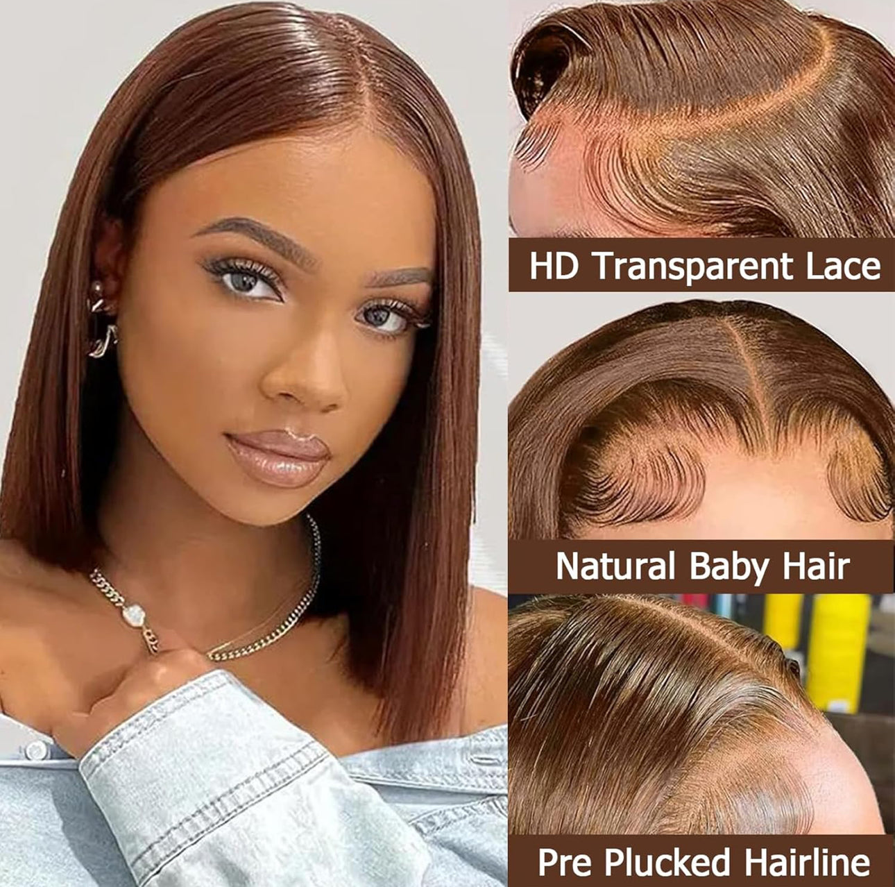 14” Chocolate 13x4 Glueless BOB