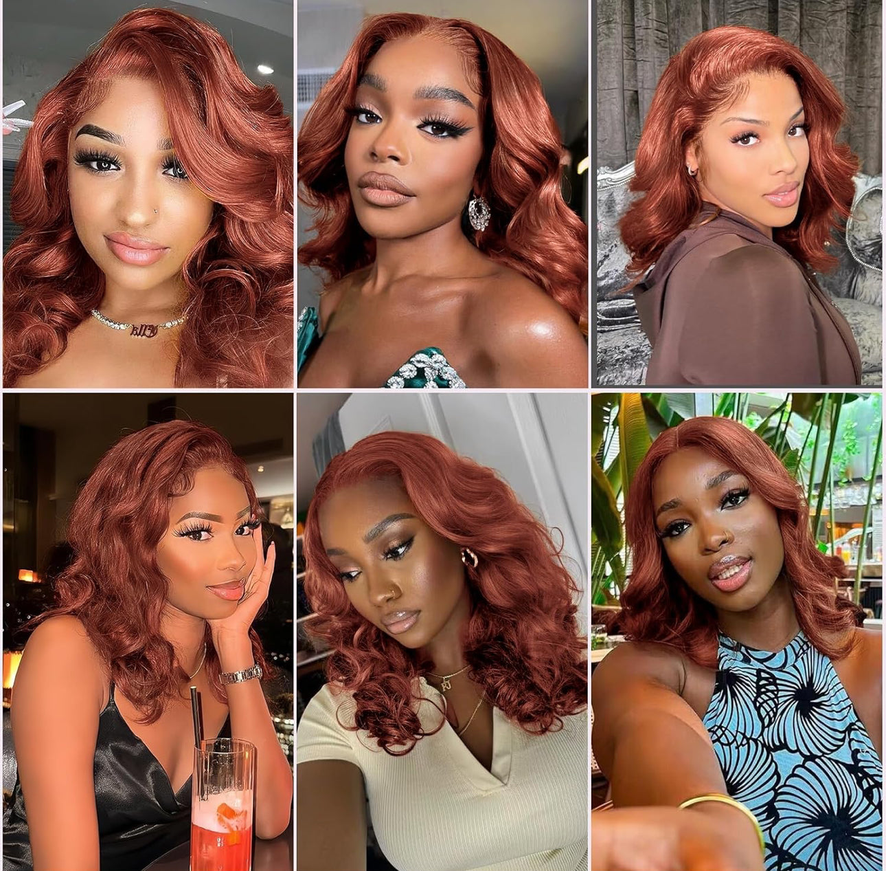14” Reddish-Brown 13X6 Glueless BOB