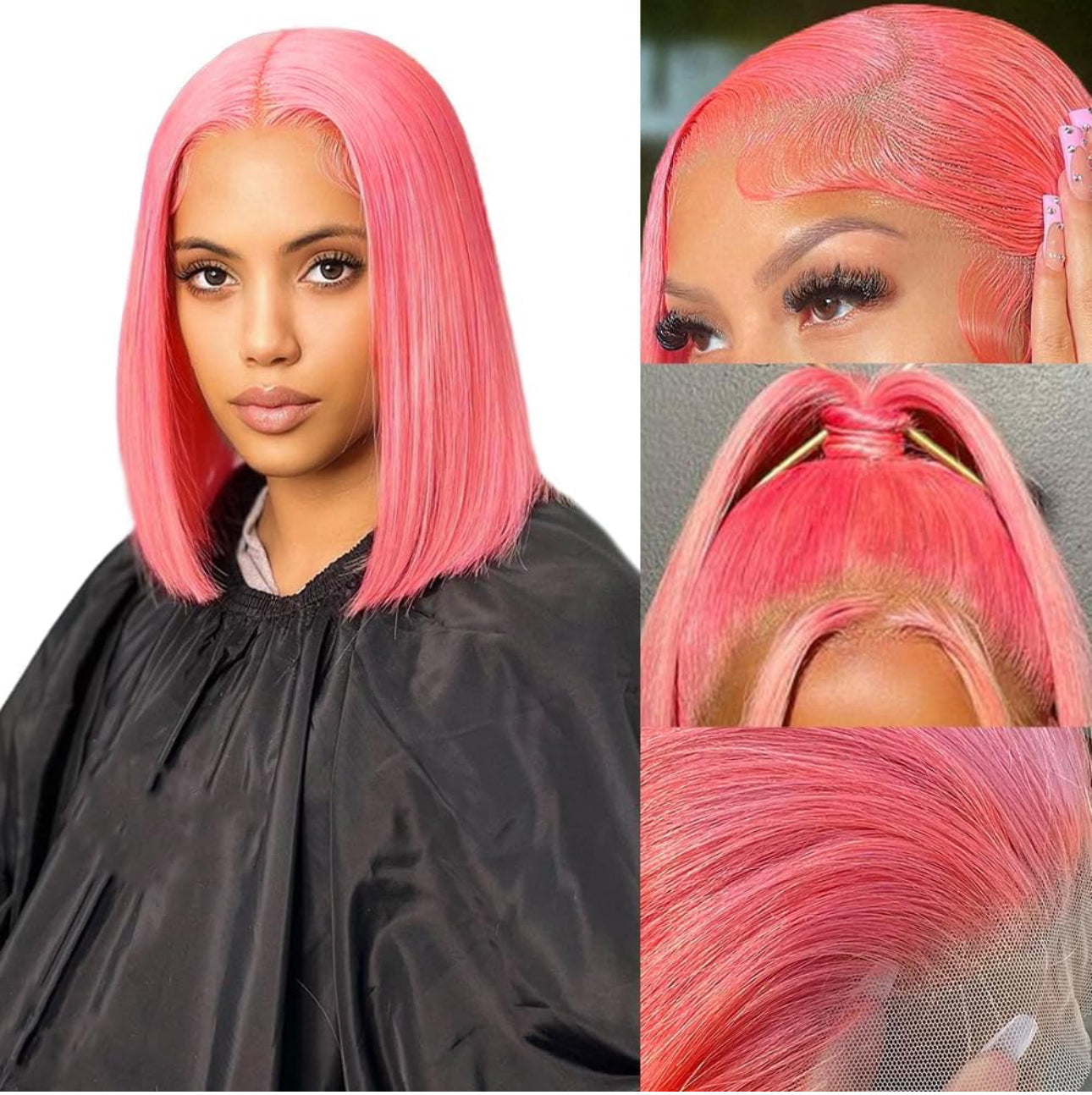 14” Pink 13x6 Glueless BOB